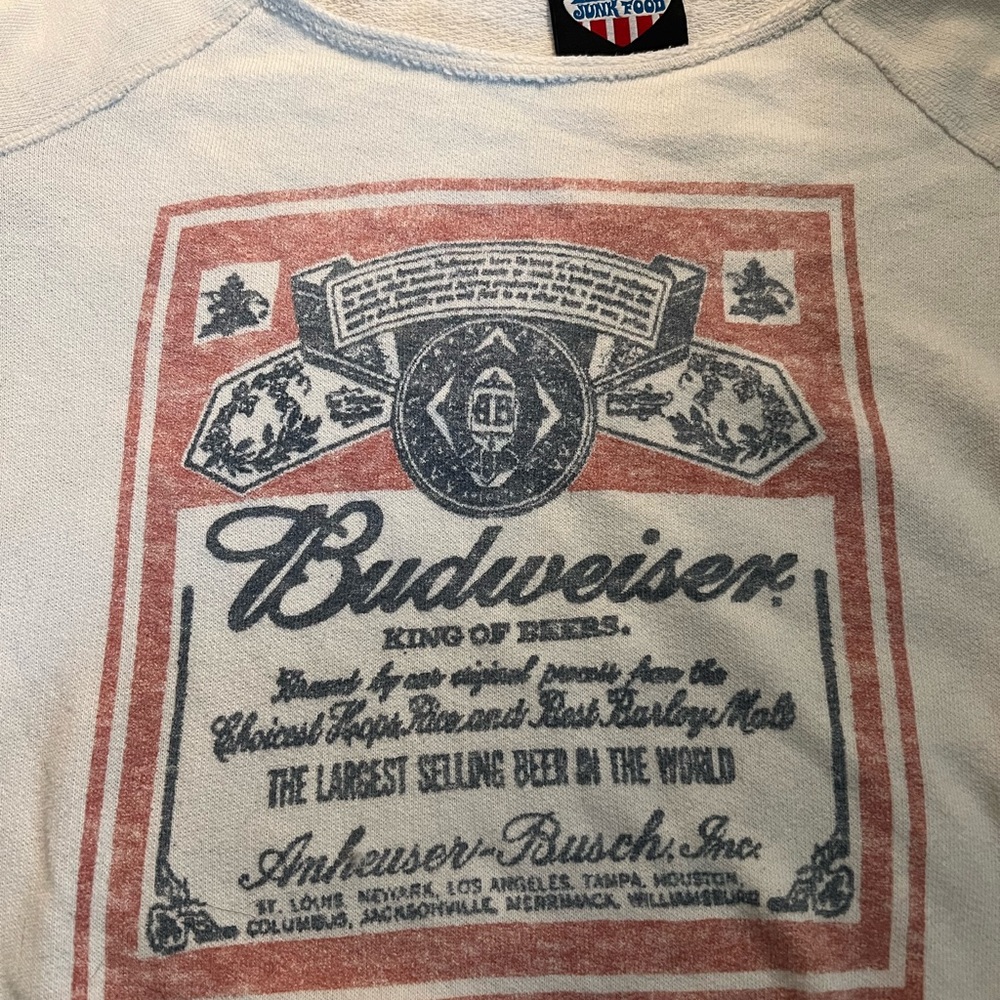 Junk Food Faded Budweiser Shirt